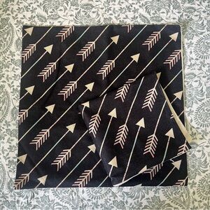 Set of Two 18” Pillow Covers, Black with Arrows, NWOT